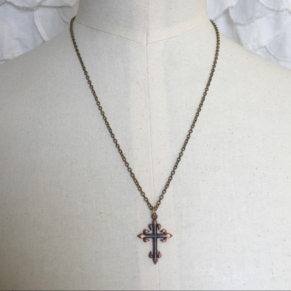 🌟Copper Cross with bronze chain LAST CHANCE!!!!
